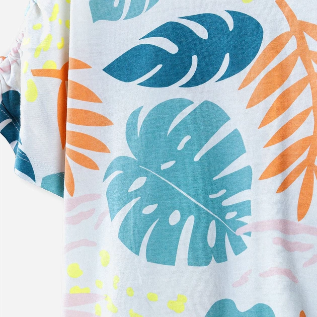 T-shirt 5.10.15 Tropic Flow 4I4049 134 cm Biały/Różowy Zielony (5902361985512) - obraz 3