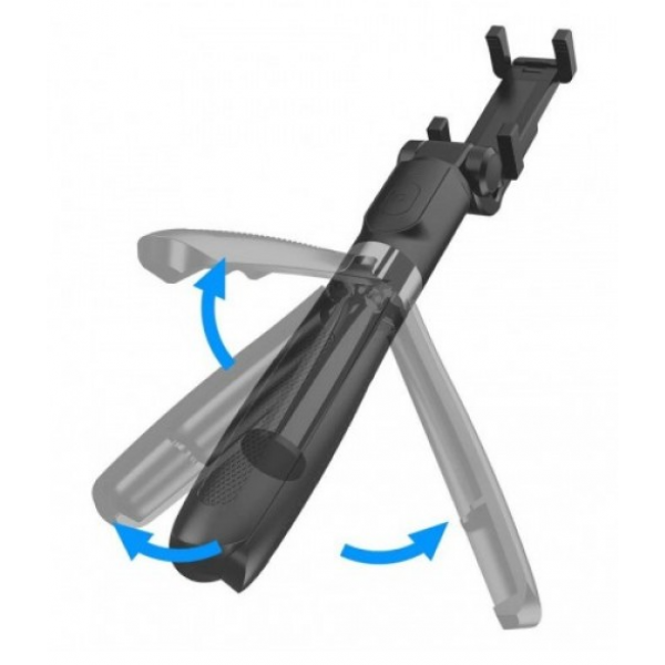 Селфи палиця штатив тринога для телефону Bluetooth з пультом Selfie Stick L01 Чорний - зображення 9