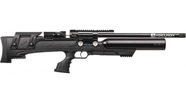 Пневматична PCP гвинтівка Aselkon MX8 Evoc Black кал. 4.5 - зображення 1