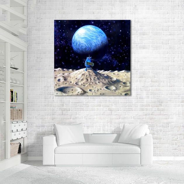 Модульная картина Artel «Кот на Луне» 70x70 см - изображение 4