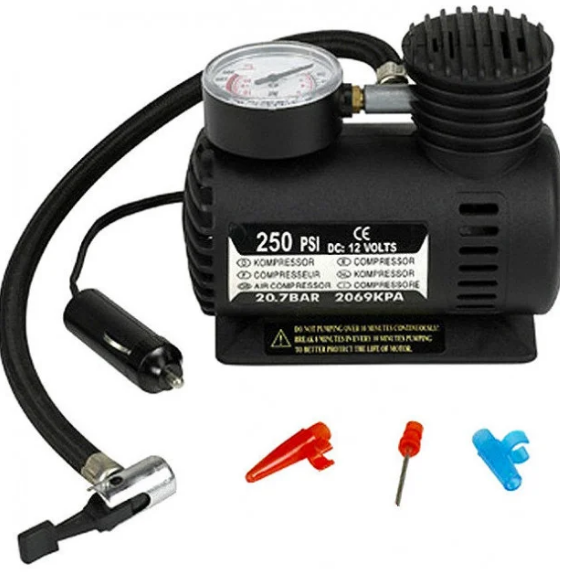 Автомобильный компрессор Air Compressor авто насос от прикуривателя 12в черный (1425) - изображение 2