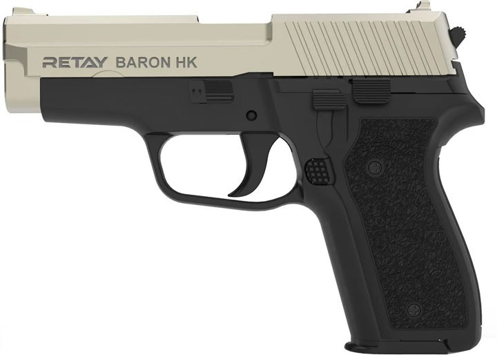Сигнальний пістолет Retay Baron HK Satin/Black + пачка патронів в подарунок - зображення 2
