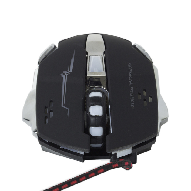 Универсальная игровая компьютерная мышь с подсветкой Keywin X6, проводная, геймерская мышь, черный - изображение 4