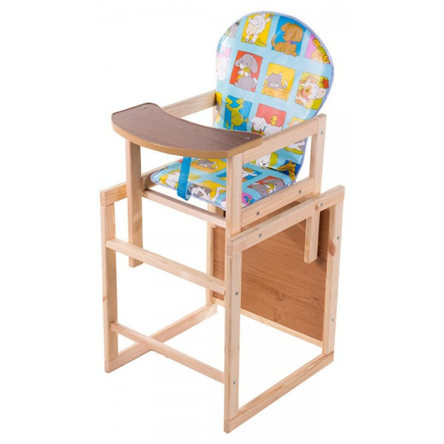 Деревянный стульчик для кормления - Коричневый\Венге (полный комплект)