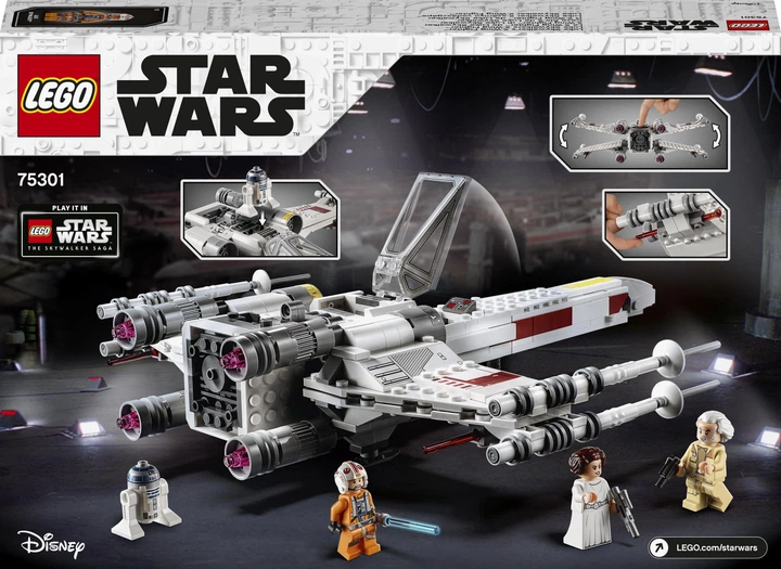 Zestaw klocków LEGO Star Wars Myśliwiec X-wing Luke'a Skywalkera 474 elementy (75301) - obraz 10