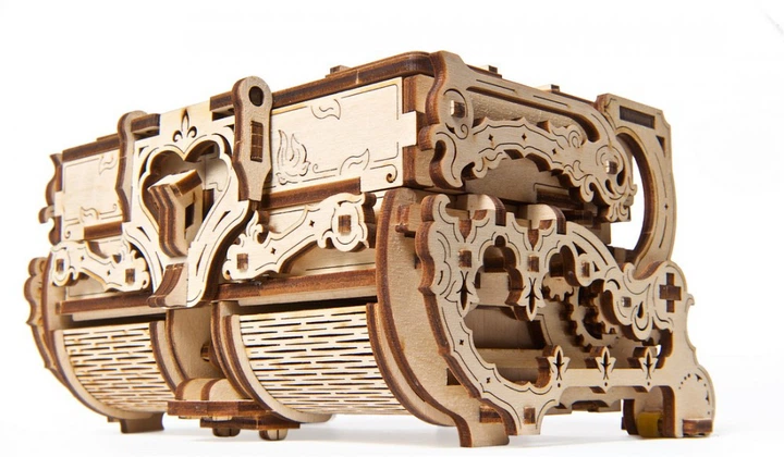 Механічні 3D пазли UGEARS - «Антикварна скринька» – іграшки з