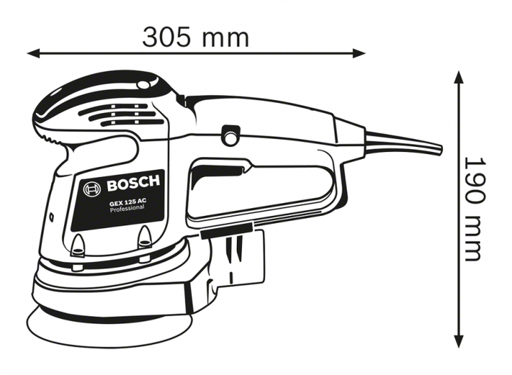 Шлифмашина эксцентриковая Bosch GEX 34-125 (0.601.372.300) - Фото 2 Шлифмашина эксцентриковая Bosch GEX 34-125 (0.601.372.300) - изображение 2
