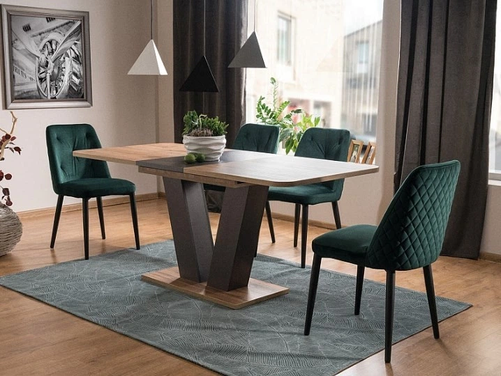 Стул обеденный LYMEL DURAN VELVET зеленый 460х460х860 мм - Фото 5 Стул обеденный LYMEL DURAN VELVET зеленый 460х460х860 мм - изображение 5
