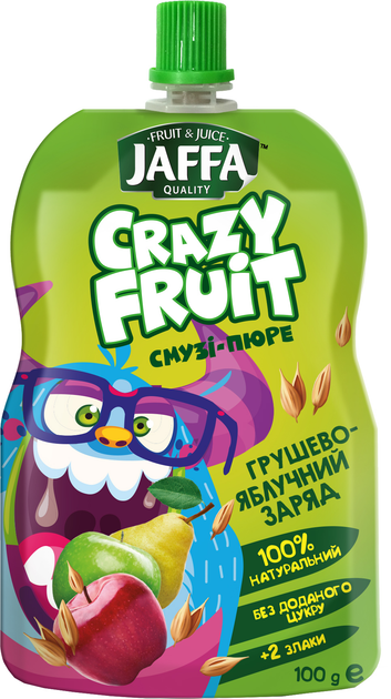 Упаковка смузі Jaffa Crazy Fruit Фруктовий десерт Смузі пюре з груш і