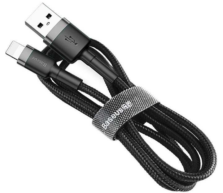 Кабель Baseus Kevlar Cable Lightning – USB 2.0 м 1,5 A Black (CALKLF-CG1) - зображення 5