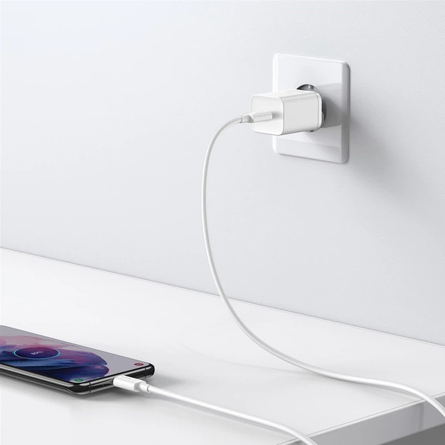 Baseus Super Silicone PD Charger 25W (1Type-C) + Z kablem Type-C do Type-C 3A (1 m) (TZCCSUP-L02) - obraz 10