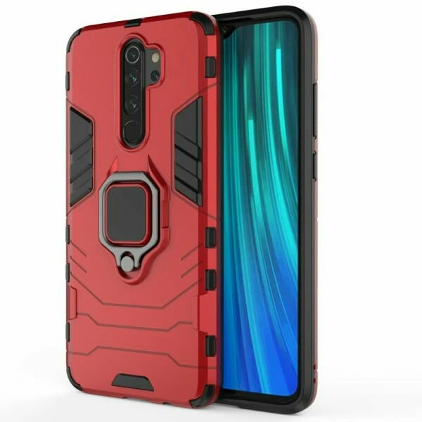Чехол с подставкой Deexe Hybrid Case для Xiaomi Redmi Note 8 Pro - Red - Фото 2 Чехол с подставкой Deexe Hybrid Case для Xiaomi Redmi Note 8 Pro - Red - изображение 2
