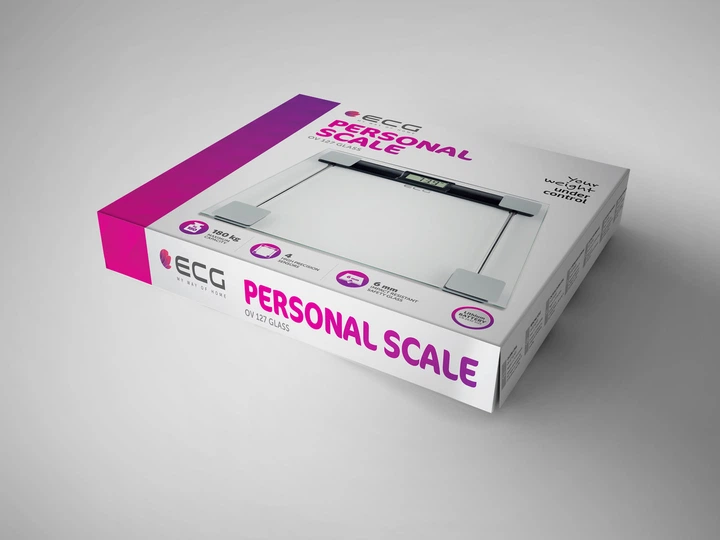 Весы бытовые электронные ECG OV 127 Glass 180 кг Чехия (RT-48) - изображение 7