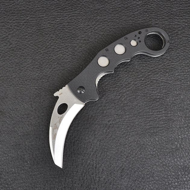 Нож складной керамбит Emerson Super Karambit (длина: 20см, лезвие: 9см) silver, с шайбой emerson - изображение 2