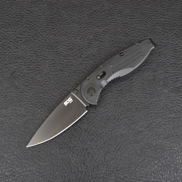 Нож складной SOG Aegis Black TiNi (длина: 210мм, лезвие: 89мм) - изображение 2