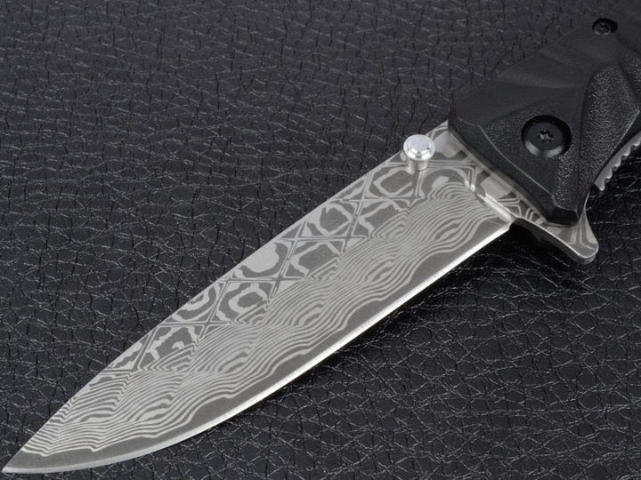 Нож складной Firebird F620-B2 (длина: 205мм, лезвие: 88мм) с травлением, черный - изображение 2