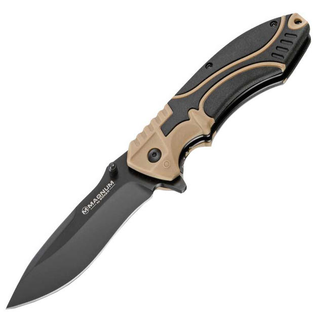 Нож складной Boker Magnum Advance Desert Pro (длина: 213мм, лезвие: 95мм), черный-бежевый - изображение 1