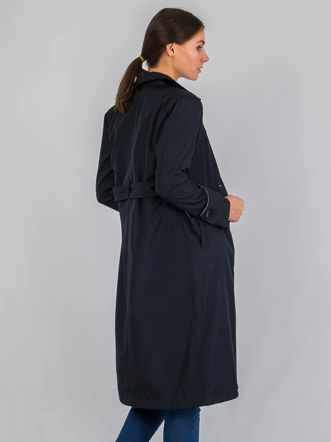 Синій плащ із поясом та кишенями BEBE PLUS 22398 L (36041L) Чорний - зображення 4