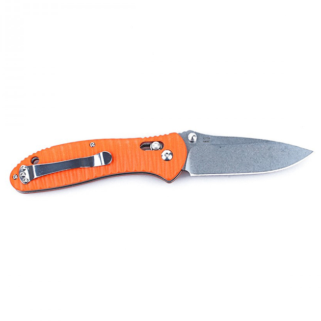 Нож складной Ganzo G7392P (длина: 205мм, лезвие: 87мм, сатин), оранжевый - изображение 2