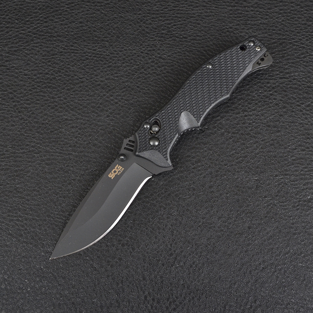 Нож складной SOG Vulcan Black TiNi (длина: 210мм, лезвие: 90мм) - изображение 2
