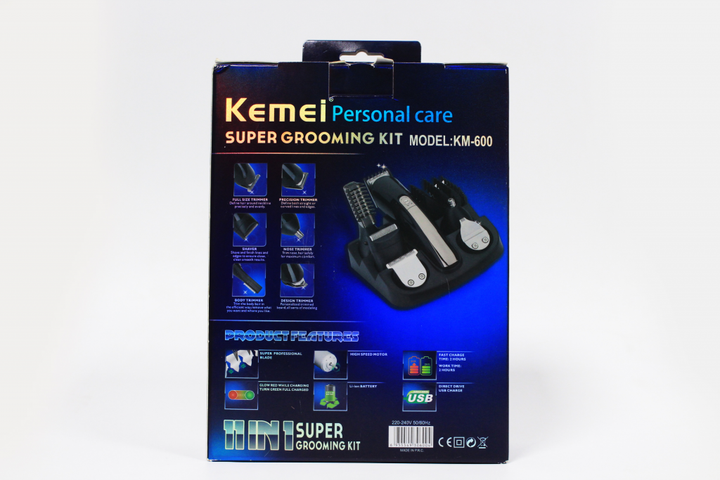 Набор для стрижки волос Kemei KM-600 11 в 1 машинка, триммер, стайлер - Фото 3 Набор для стрижки волос Kemei KM-600 11 в 1 машинка, триммер, стайлер - изображение 3