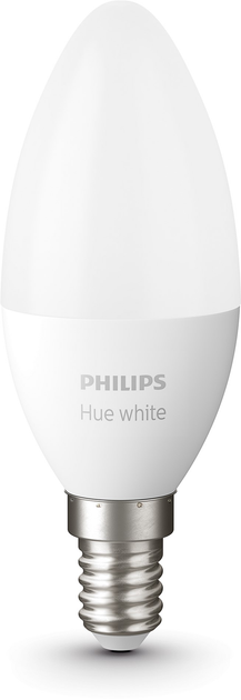 Умная лампа Philips Hue E14, 5.5W(40Вт), 2700K, White, Bluetooth ...