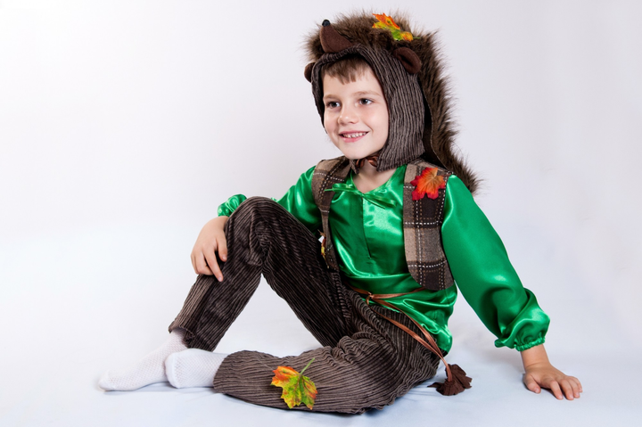 Карнавальный новогодний костюм для девочки мальчика ежик