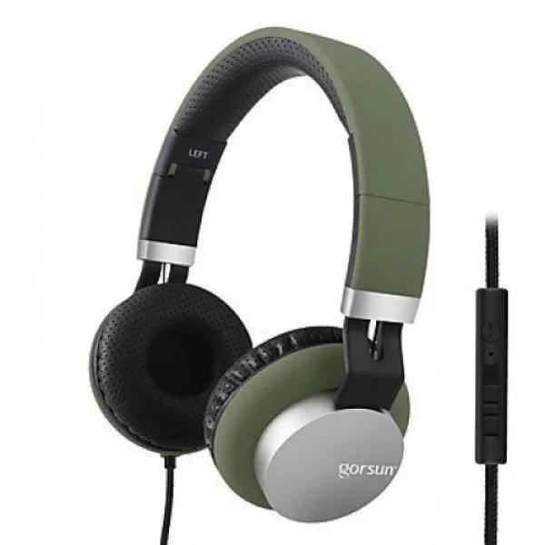 Проводные наушники Gorsun GS-789 с микрофоном Зеленые - изображение 3