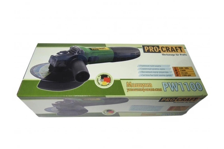 Угловая шлифмашина Procraft PW1100 + Быстрозажимная гайка Procraft M14 - Фото 11 Угловая шлифмашина Procraft PW1100 + Быстрозажимная гайка Procraft M14 - изображение 11