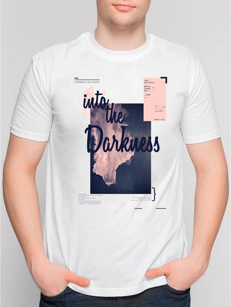 Футболка хлопковая длинная мужская One Day RZ1000075 XL/50-52 Белая ...