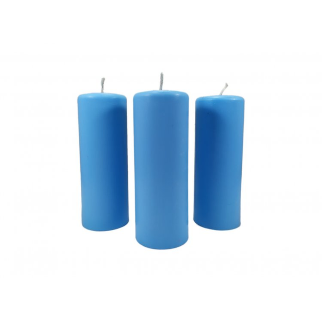 Свеча декоративная 5candles Цилиндр 3,5х10 см голубая 2шт – фото ...