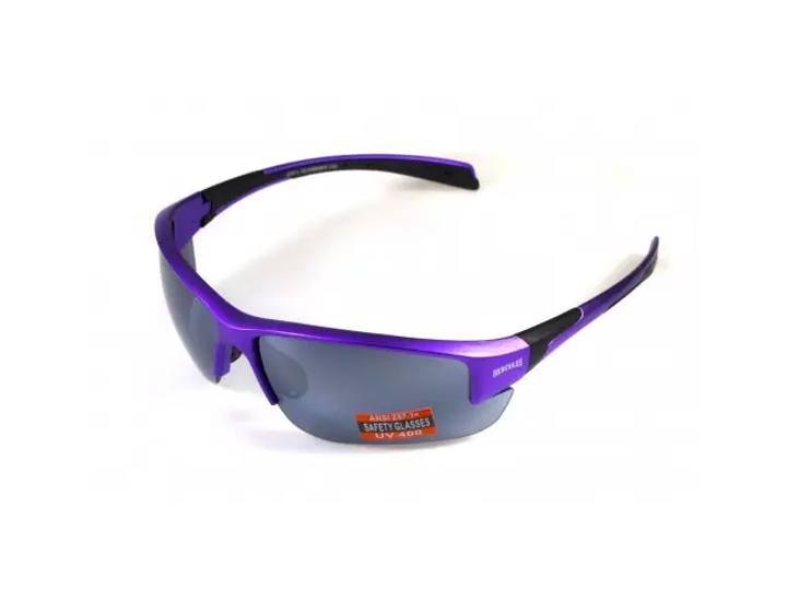 Защитные очки Global Vision Hercules-7 (flash-mirror) (purple frame) (1ГЕР7-Ф70) - изображение 1