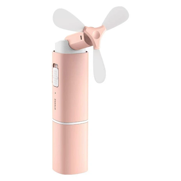 Ручной мини вентилятор на акумуляторе Baseus Square Portable Folding Fan 13hours с функцией зарядки устройств Pink (F13P) - Фото 1 Ручной мини вентилятор на акумуляторе Baseus Square Portable Folding Fan 13hours с функцией зарядки устройств Pink (F13P) - зображення 1