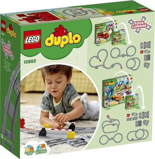 Zestaw klocków LEGO DUPLO Tory kolejowe 23 elementy (10882) - obraz 8