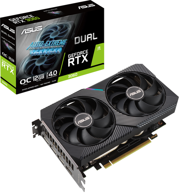 Видеокарта Asus PCI-Ex GeForce RTX 3060 Dual OC V2 LHR 12GB GDDR6 (192bit) (1837/15000) (1 x HDMI, 3 x DisplayPort) (DUAL-RTX3060-O12G-V2) - изображение 9