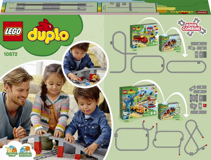 Zestaw klocków LEGO DUPLO Tory kolejowe i wiadukt 26 elementów (10872) - obraz 9