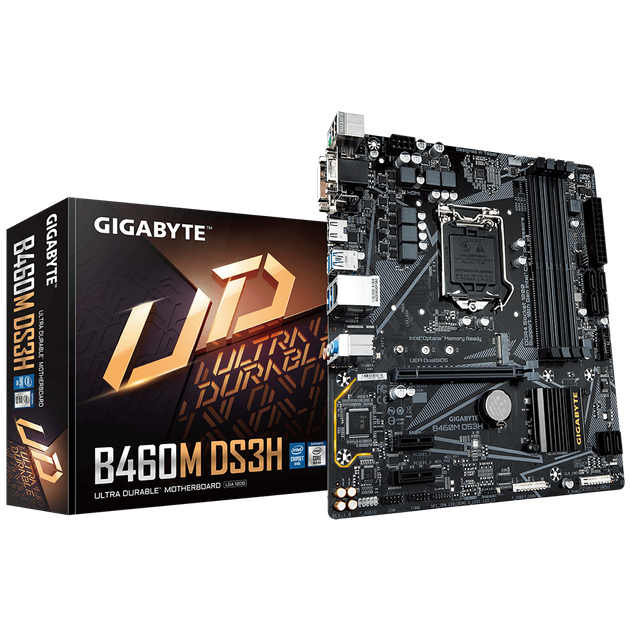 Материнська плата GIGABYTE S1200 Intel B460 - (B460M DS3H V2) - Фото 1 Материнська плата GIGABYTE S1200 Intel B460 - (B460M DS3H V2) - изображение 1