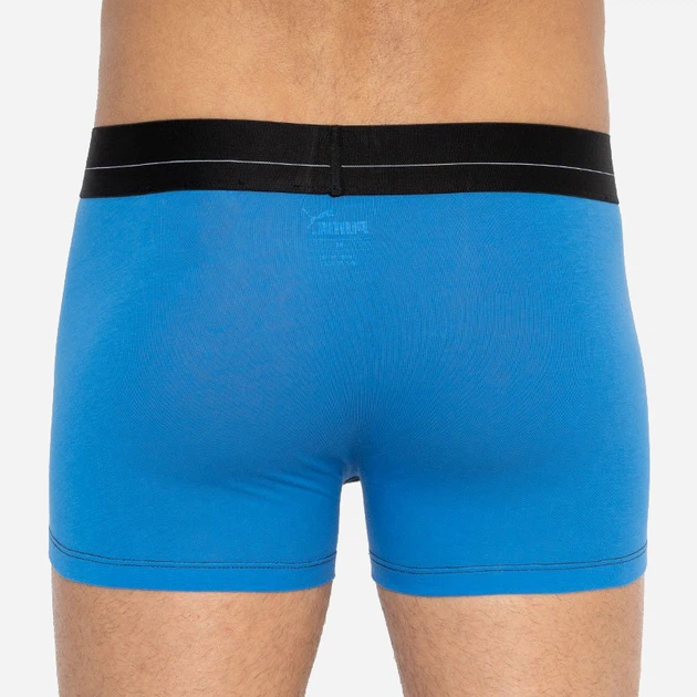 Набір трусів-боксерів чоловічих бавовняних Puma Statement Boxer 2P 501006001030 2 шт L Чорні з синім (8718824805788) - зображення 5
