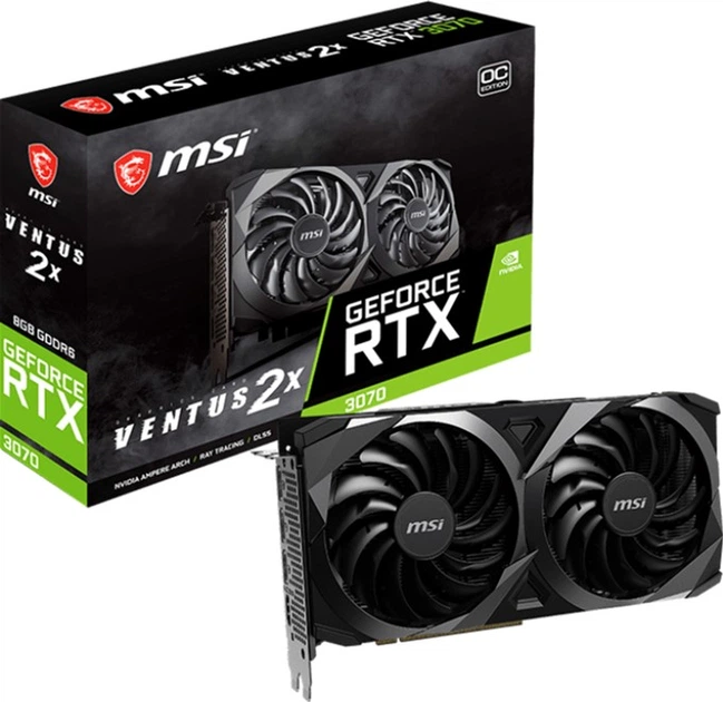 Видеокарта MSI PCI-Ex GeForce RTX 3070 VENTUS 2X 8G OC LHR 8GB