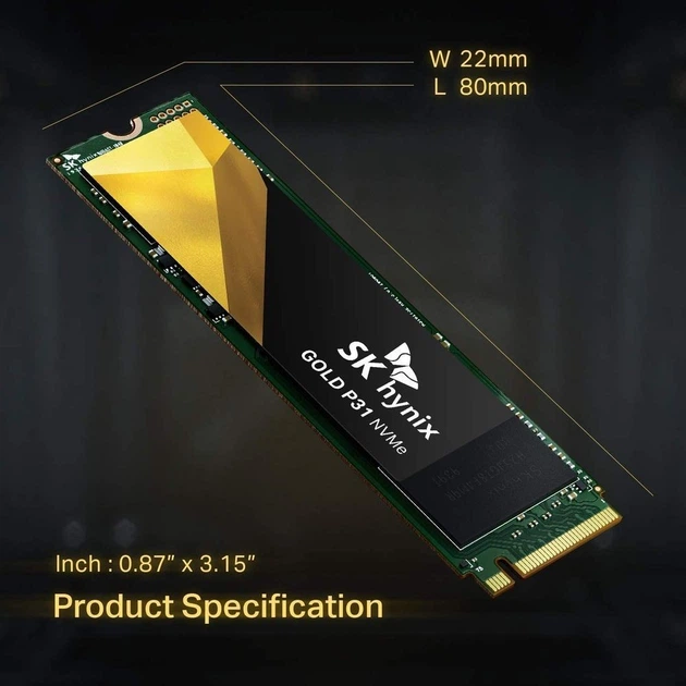 SSD накопитель SK hynix Gold P31 1TB NVMe SSD (SHGP31-1000GM-2