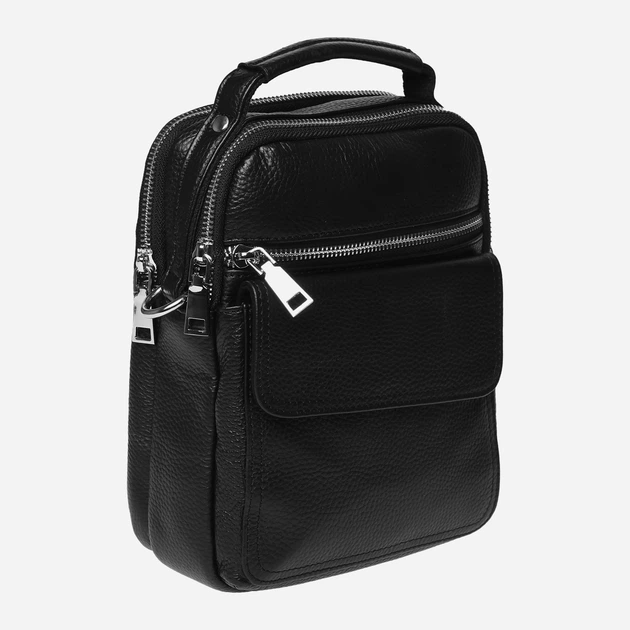 Сумка планшет через плечо мужская из натуральной кожи Palmera K106268-black Черная (ROZ6400008828) - Фото 4 Сумка планшет через плечо мужская из натуральной кожи Palmera K106268-black Черная (ROZ6400008828) - изображение 4