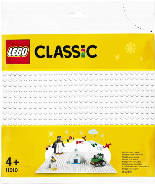 Конструктор LEGO Classic Біла базова пластина 1 деталь (11010) - Фото 1 Конструктор LEGO Classic Біла базова пластина 1 деталь (11010) - зображення 1