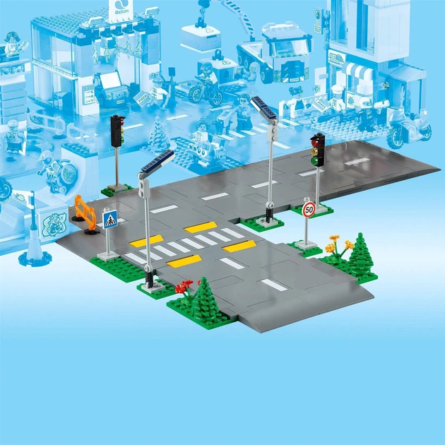 Zestaw klocków LEGO City Town Płyty drogowe 112 elementów (60304) - obraz 8