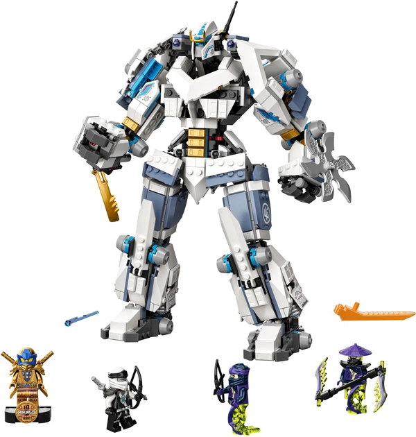 Zestaw klocków LEGO Ninjago Starcie tytanów Mech 840 elementów (71738) - obraz 2