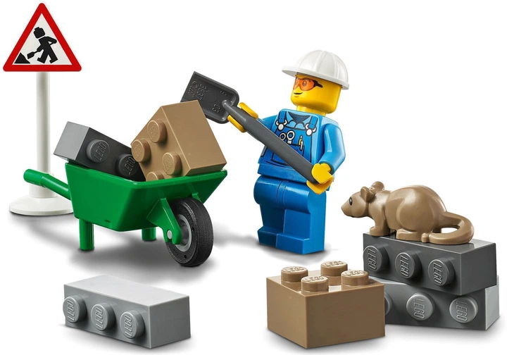 Zestaw klocków LEGO City Great Vehicles Pickup do robót drogowych 58 elementów (60284) - obraz 11