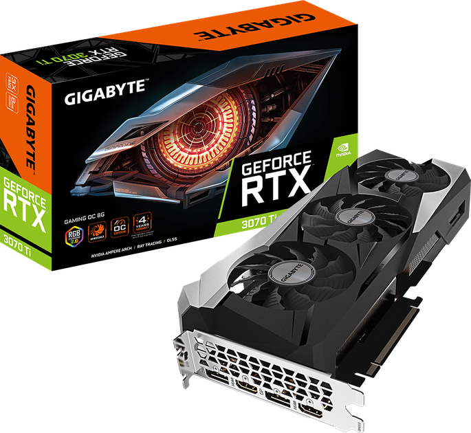 Видеокарта Gigabyte PCI-Ex GeForce RTX 3070 Ti Gaming OC 8GB
