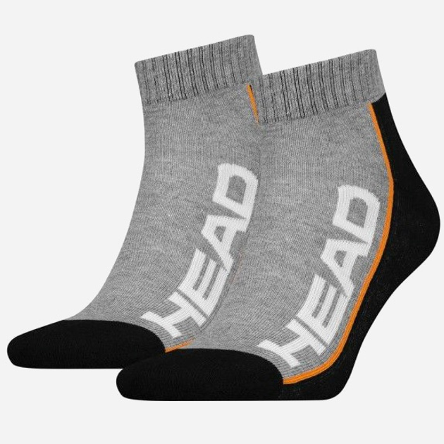 Носки HEAD Stripe Quarter 2-Pack 781009001-235 35-38 р 2 пары Черный ...