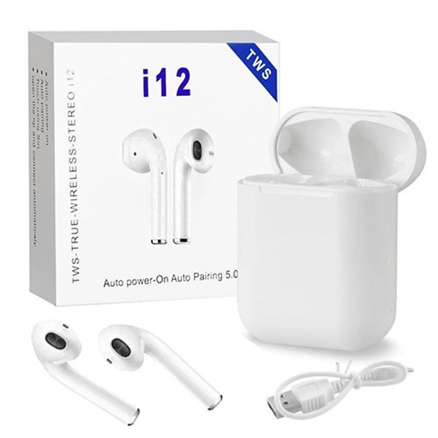 Bluetooth HBQ I12 TWS Stereo Bluetooth 5.0 white c