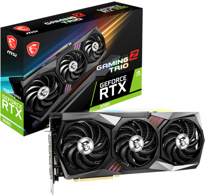 Видеокарта MSI PCI-Ex GeForce RTX 3080 Gaming Z Trio 10G LHR 10GB