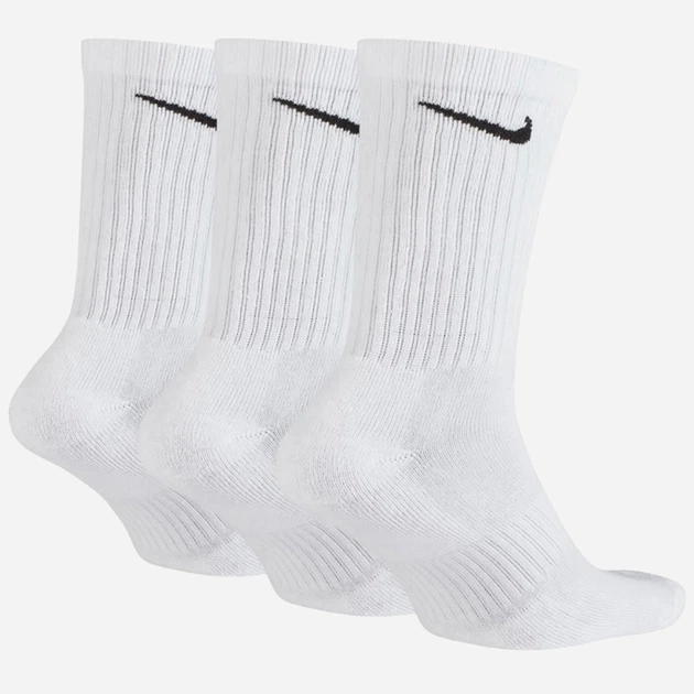 Набор мужских носков высоких хлопковых Nike U Nk Everyday Cush Crew SX7664-100 42-46 (L) 3 пары Белый (888407233883) - Фото 2 Набор мужских носков высоких хлопковых Nike U Nk Everyday Cush Crew SX7664-100 42-46 (L) 3 пары Белый (888407233883) - изображение 2